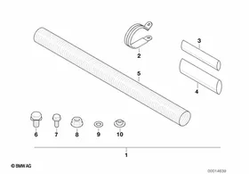 Additional kit B+ — BMW E36 factory diagram
