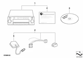 Spare parts, radio navigation — BMW E36 factory diagram