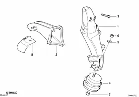 Engine Suspension / Damper — BMW E36 factory diagram