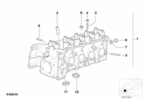 Cylinder head — BMW E36 factory diagram