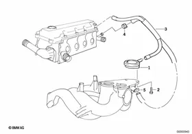 Crankcase-Ventilation — BMW E36 factory diagram