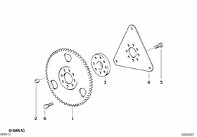 Flywheel automatic — BMW E36 factory diagram