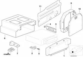 DMC Cover and Mounting Parts — BMW E36 factory diagram
