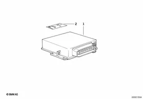 Uncoded DME control unit — BMW E36 factory diagram