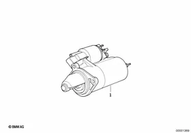 Starter — BMW E36 factory diagram