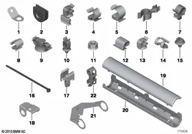 Cable holder — BMW E36 factory diagram