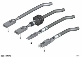 Laminated contacts/spring contacts — BMW E36 factory diagram