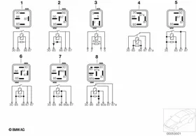 Relay motor — BMW E36 factory diagram