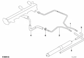Fuel pipe — BMW E36 factory diagram