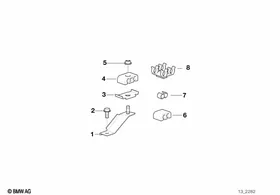 Fuel pipe bracket — BMW E36 factory diagram