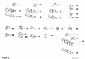 Tubing support — BMW E36 factory diagram