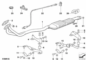 Catalyst/lambda probe — BMW E36 factory diagram