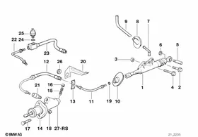 Clutch control — BMW E36 factory diagram