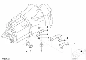 Gearbox parts - lambda probe holder — BMW E36 factory diagram