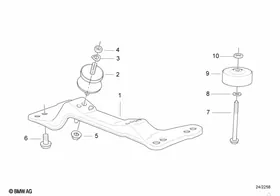 Gearbox suspension — BMW E36 factory diagram