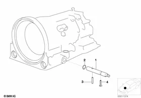 A4S 270R/310R selector rod — BMW E36 factory diagram