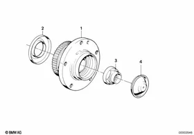 Wheel bearings — BMW E36 factory diagram