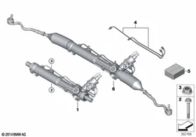 Power steering — BMW E36 factory diagram