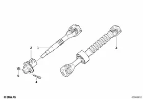 Steer.col.-lower joint assy — BMW E36 factory diagram