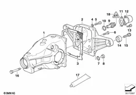 Final drive cover/trigger contact — BMW E36 factory diagram