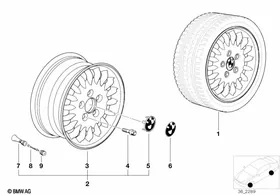 Sports-spoke styling (styl.13) — BMW E36 factory diagram
