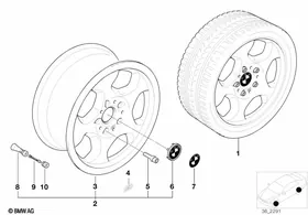M contour (styl.23) — BMW E36 factory diagram
