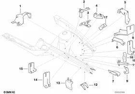 Front body bracket left — BMW E36 factory diagram