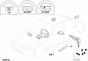 One-key locking — BMW E36 factory diagram