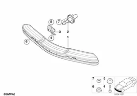 Support, front — BMW E36 factory diagram