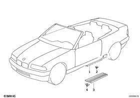 Cover, entrance — BMW E36 factory diagram