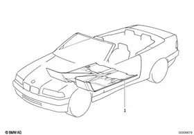 Floor covering — BMW E36 factory diagram