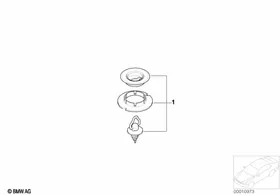 Floor mats lock — BMW E36 factory diagram