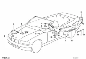 Heat insulation — BMW E36 factory diagram