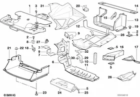 Air duct — BMW E36 factory diagram