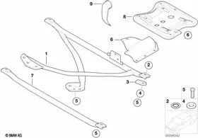 Various body parts — BMW E36 factory diagram
