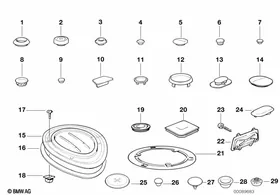 Sealing cap/plug — BMW E36 factory diagram