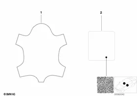 Yarded material, leather Oregon — BMW E36 factory diagram