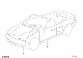 Wiring harness section, front — BMW E36 factory diagram
