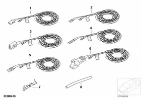 Rep. cable, airbag — BMW E36 factory diagram