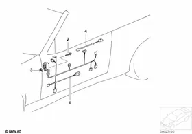 Door cable harness — BMW E36 factory diagram