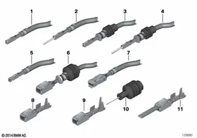 Pin contacts ELO — BMW E36 factory diagram