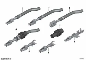 Double leaf spring contact — BMW E36 factory diagram