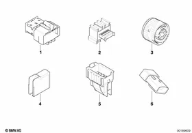 Miscellaneous plugs and connectors — BMW E36 factory diagram