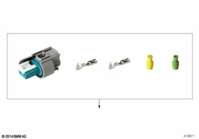 Repair kit, socket housing, 2-pin — BMW E36 factory diagram