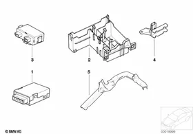 EWS control unit/tr module/support — BMW E36 factory diagram