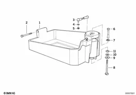 Single parts f vibration absorber — BMW E36 factory diagram