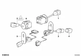 Steering column switch — BMW E36 factory diagram