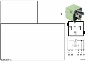 Relay, starter lock K6324 — BMW E36 factory diagram