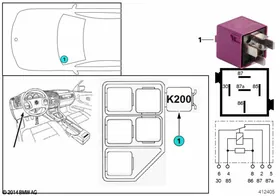 Relay, lighting, Scandinavia K200 — BMW E36 factory diagram