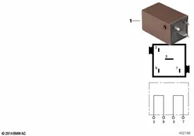 Relay jumper - connecting switch — BMW E36 factory diagram